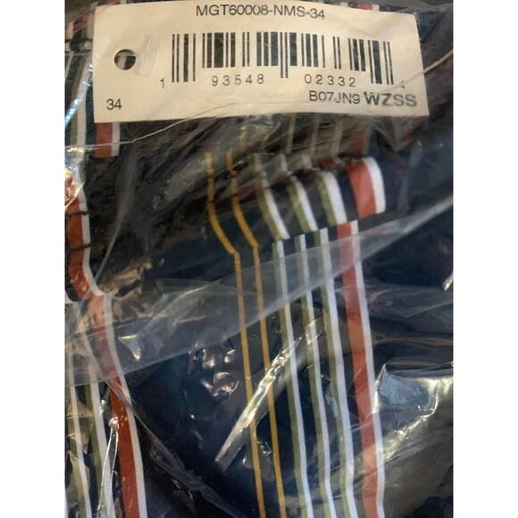 NWT Goodthreads Men Navy Blue Striped Swim Board Short Quick Dry Size 34 x 11" - Picture 6 of 6